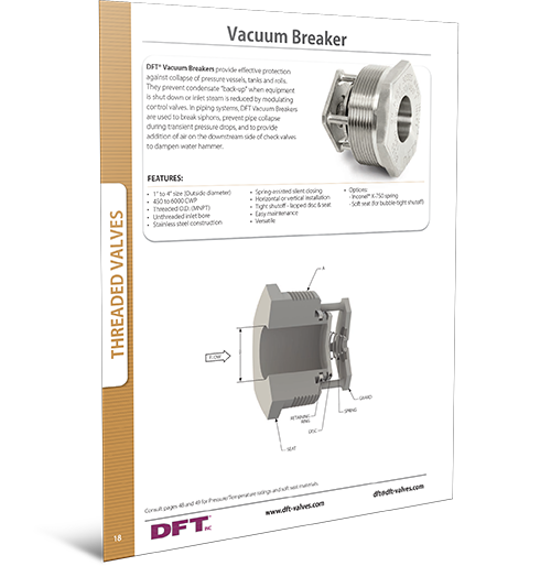 Download Our BSSV Valves Cut Sheet DFT® Inc